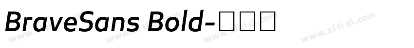 BraveSans Bold字体转换